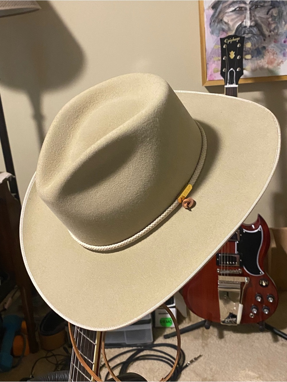 Stetson Quicklink Cowboy Hat - Silverbelly - 7 3/8 - Like New